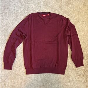 Maroon Izod V-Neck Sweater